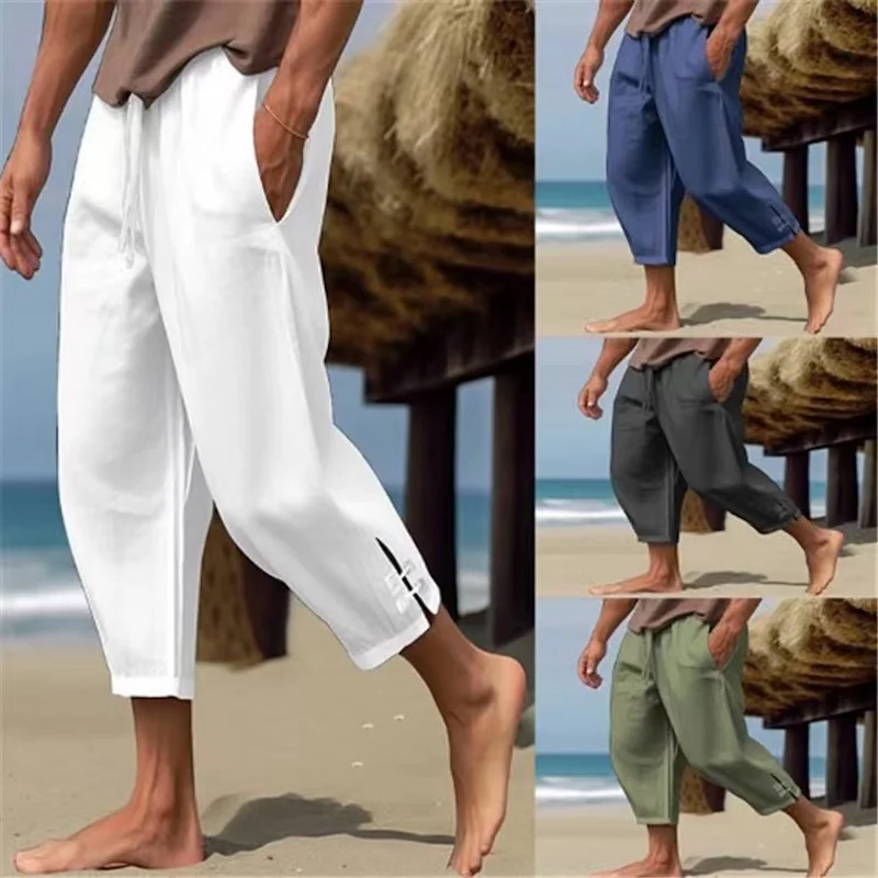 kf-S59c93533e7644d189bb4f13efc4847d4f-2024-Summer-Mens-Linen-Cropped-Pants-Oversize-Loose-Feet-Forked-Pencil-Pant-Fashion-Casual-Pantalones-Beach