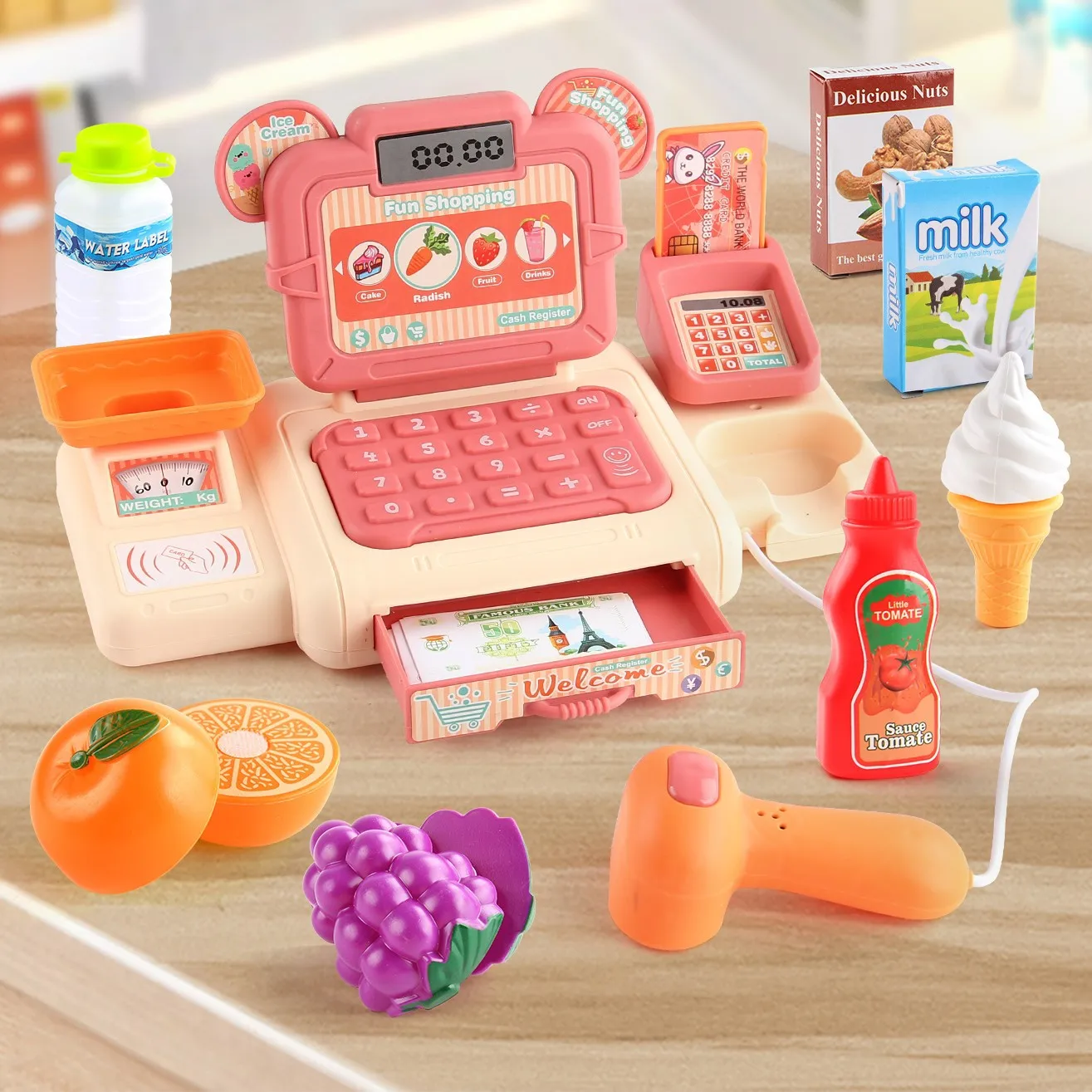 kf-S6988b206597b408d9258b94047fddd72W-Supermarket-Cash-Register-Toys-Shopping-Intelligent-Recognition-Pretend-Play-with-Scanner-Microphone-Credit-Card-Toy